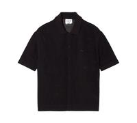 Lacoste - Camicia in maglia traforata effetto coccodrillo - Homme - Chemises - Brun - Taille: M