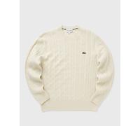 Lacoste CARDED WOOL CREW NECK SWEATER men Pullovers beige taille: L