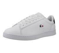 Lacoste Carnaby EVO S216 2 - Chaussures Homme, Blanc, bleu marine et rouge, 40 EU
