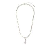 LACOSTE Chaîne 'Crocodile' lilas / argent, Taille One Size