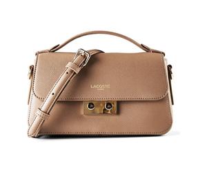 Lacoste Champs Elysees Sac à main Cuir véritable 24 cm brun