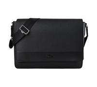 Lacoste Chantaco Porte-documents Messenger Cuir véritable 35 cm noir