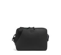 Lacoste Chantaco Sac messager noir, cuir de vache, homme