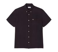 Lacoste - Chemise à Manches Courtes en Lin - Homme - Chemises - Brun - Taille: M