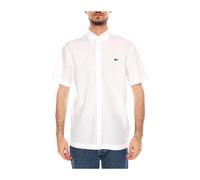 Lacoste - Chemise à manches courtes en popeline coupe classique - Homme - Chemises - Blanc - Taille: L