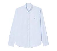 Lacoste - Chemise en coton coupe droite - Homme - Chemises - Bleu - Taille: XL