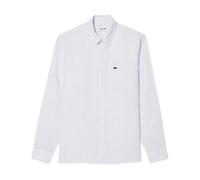 Lacoste - Chemise en Lin Rayé Coupe Standard - Homme - Chemises - Bleu - Taille: 4XL