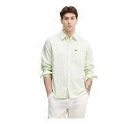 Lacoste - Chemise Oxford Coupe Régulière à Rayures - Homme - Chemises - Vert - Taille: XL