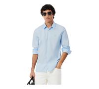 Lacoste - Chemise Popeline Stretch Slim - Homme - Chemises - Bleu - Taille: 2XL