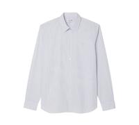 Lacoste - Chemise Rayée Bleue en Coton - Homme - Chemises - Bleu - Taille: M