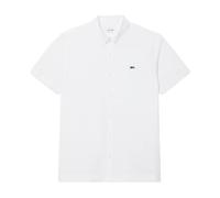 Lacoste - Chemise à manches courtes en popeline coupe classique - Homme - Chemises - Blanc - Taille: L