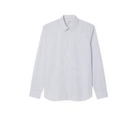 Lacoste - Chemise Popeline Rayée Coupe Régulière - Homme - Chemises - Bleu - Taille: S