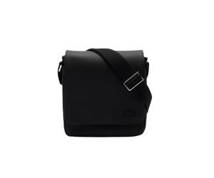 Lacoste Classic Flap Crossover Crossbody Bag, Sac à bandoulière Homme, Noir/Blanc, Taille Unique