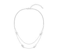 Lacoste Collier Chaîne Double pour Femme Collection CROCODILE en Acier Inoxydable avec des Charms en forme de Crocodile - 2040469