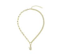 Lacoste Collier pour Femme Collection CROCODILE en Or Jaune avec un Charm en forme de Crocodile - 2040145