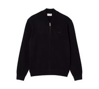 Lacoste - Cotton and Wool Knit Bomber Jacket - Homme - Sweatshirts et sweats à capuche - Noir - Taille: XL