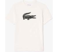 T-shirt Lacoste Sport Crocodile manche courte blanc noir - M