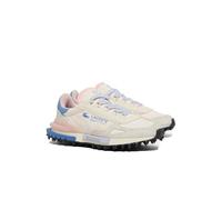 Lacoste Elite Active Baskets pour femme, blanc/rose/bleu, nylon et daim, course sportive rétro années 70, légères et confortables