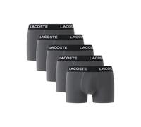 Lacoste Essential Jersey 5 Pack Boxer W/Pique Effect & AOP Branding Waistband Boxeur ajusté, Gris Ombre, XL Homme
