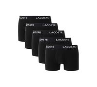 Lacoste Essential Jersey 5 Pack Boxer W/Pique Effect & AOP Branding Waistband Boxeur ajusté, Noir/Blanc, L Homme