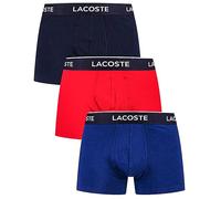LACOSTE Extensible Ultra Doux Sporty Coton Homme Coffre En Marine Rouge UK M -