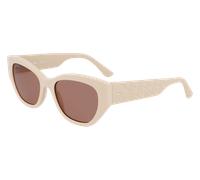 Lacoste Femme L6047S 264 Lunettes de soleil Acétate Beige Carré Normale