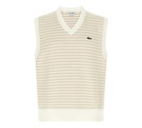 Lacoste - Gilet en maille nid d'abeille - Homme - Pulls - Beige - Taille: M