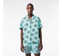 Lacoste Globe Print Cotton Twill Shirt Menthe/Noir XL Male