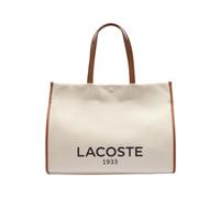 Lacoste - Grand Cabas Heritage en Toile - Femme - Sacs - Beige - Taille: ONE Size