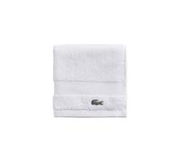 Lacoste Heritage Gant de Toilette 100% Coton Supima Blanc, 33 x 33 cm, très Absorbant, séchage Rapide, Doux, Indispensable pour Salle de Bain, Cadeau pour Toutes Les Occasions, Lavable en Machine