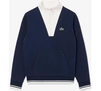 Lacoste Heritage Quarter Zip Fleece Top Bleu marine 14 (42) Female