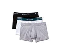 Lacoste Homme Boxers 5H3389, Monsieur Ensemble de 3,sous-vêtements,Pantalons,Shorts,Basiques,Courts,Black/White-Silver Chine (NUA),Small (S)