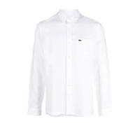 Lacoste, Homme, Chemises, Blanc, Taille: 2XL Jupe Blanche Brodée en Lin