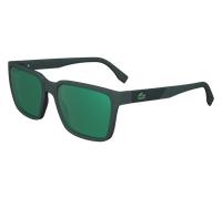 Lacoste Homme Lacoste L6011S 301 Lunettes de soleil Bio-inject Vert Vert Carré Normale Miroir