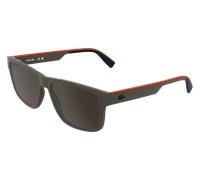 Lacoste Lunettes de soleil L6076S – Taupe mat, verres marron – Homme