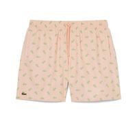 Lacoste, Homme, Maillots de bain, Rose, Taille: XL Crocodile Print Mid Length Swim Shorts