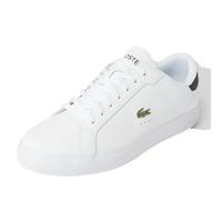 Lacoste Homme Men's Powercourt Sneakers Basket, WHT/BLK, 44.5 EU
