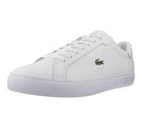 Lacoste Homme Men's Powercourt Sneakers Basket, WHT/WHT, 42 EU