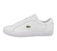Lacoste Homme Men's Powercourt Sneakers Basket, WHT/WHT, 43 EU