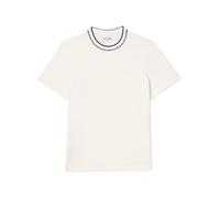 Lacoste, Homme, Tops, Blanc, Taille: L/Xl T-shirt col rond avec contraste