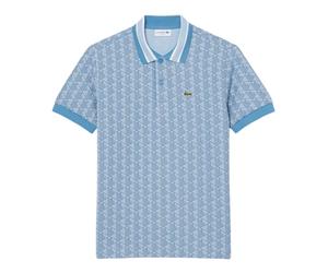 Lacoste - Jaquard Monogram Shirt - Homme - Tops - Bleu - Taille: XL
