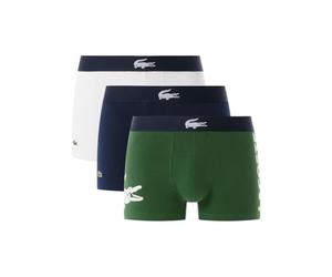 Lacoste Jersey Boxer Pack W Wording Animation Boxeur ajusté, Thym/Bleu Marine/Blanc, L (Lot de 3) Homme