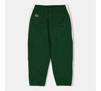 Lacoste Kids' Closed Hem Poly Joggers Blanc/Vert 10 Years Male