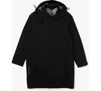 Lacoste Knee-Length Water-Resistant Trench Coat Noir XS Male