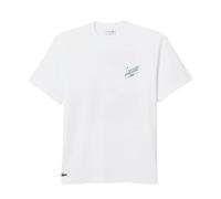 Lacoste - Knitted Jersey Multiple Prints Tee - Homme - Tops - Blanc - Taille: XL