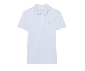 Lacoste - L.12.D Polo Slim Fit Stretch en Mini Piqué - Femme - Tops - Bleu - Taille: 40 FR