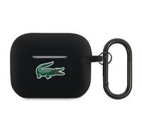 Lacoste LCAP2SLOK Étui pour AirPods Pro 2 Noir Silicone Logo Crocodile