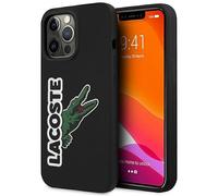 Lacoste LCHC13LSHK Coque rigide pour iPhone 13 Pro / 13 6,1" Noir Silicone Head Crocodile