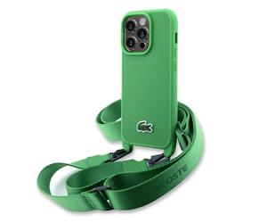 Lacoste LCHCP15XSPVCN Coque pour iPhone 15 Pro Max 6,7" Coque rigide Vert Iconic Petit Pique Crossbody