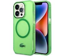 Lacoste LCHMP14XULON Coque pour iPhone 14 Pro Max 6,7" Vert Coque Rigide Transparente